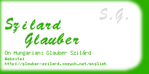 szilard glauber business card