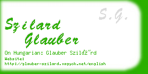 szilard glauber business card